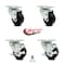 Service Caster 3.5 Inch Phenolic Wheel Swivel Top Plate Caster Set with 2 Brakes SCC-20S3514-PHR-2-TLB-2 - alternate 7